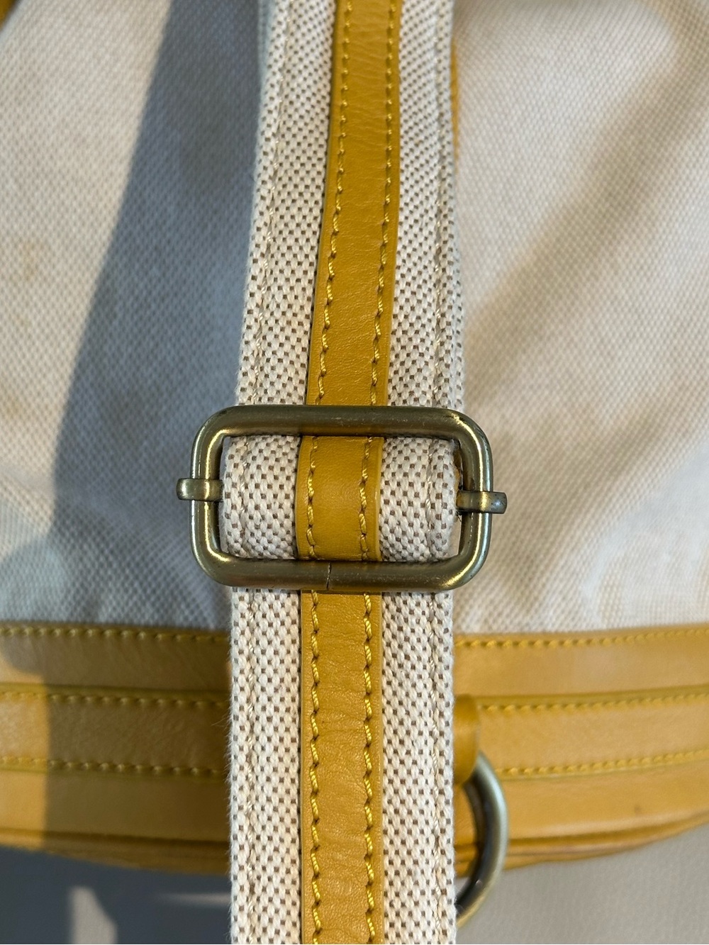 Via Spiga Canvas and Leather Sling Bucket Bag - Picture 10 of 16
